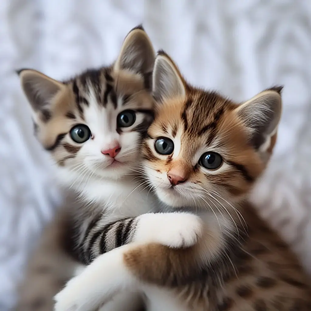 Two curious kittens, Salt and Pepper