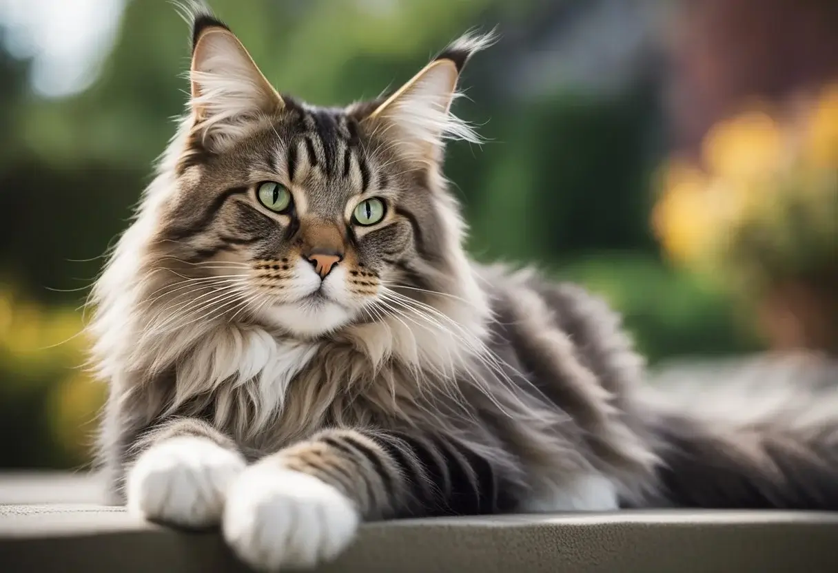 A majestic maine coon cat named Leo